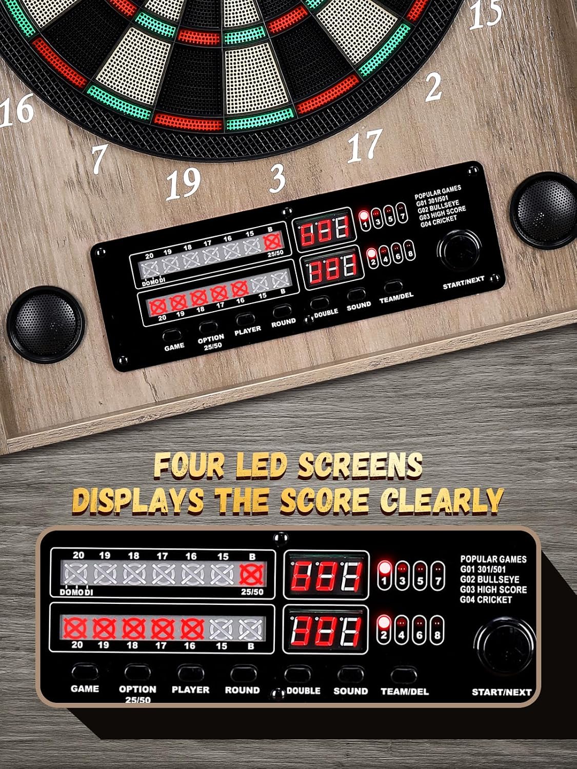 電子ダーツボード、大人向け装飾ダーツボードキャビネット |  - Electronic Dartboard Cabinet のレビューと価格