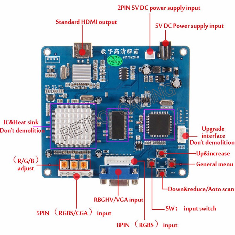 CGA TO HDMI コンバーター RGBS / CGA  - Coin Pusher Machine のレビューと価格